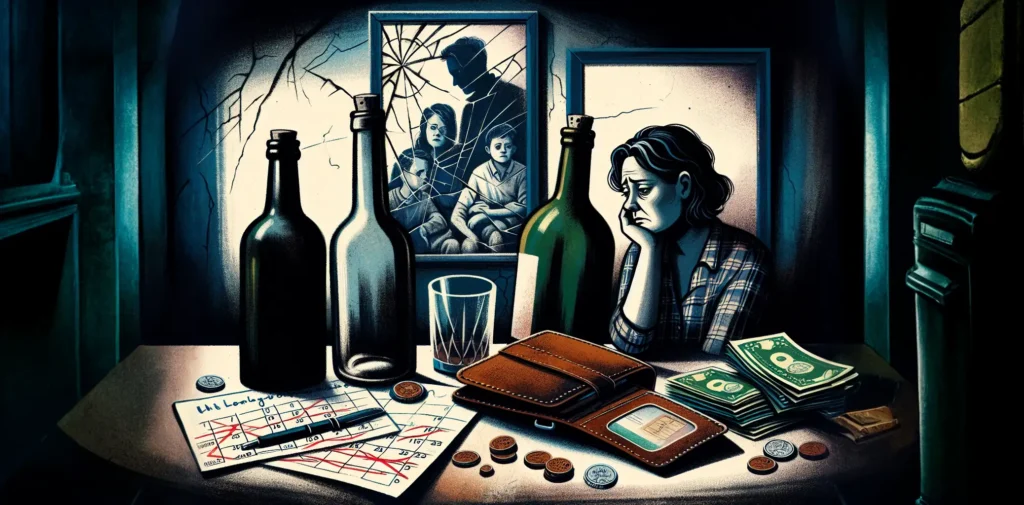Illustration Depicting the Impact of Alcoholism on Women's Lives | The Rose House