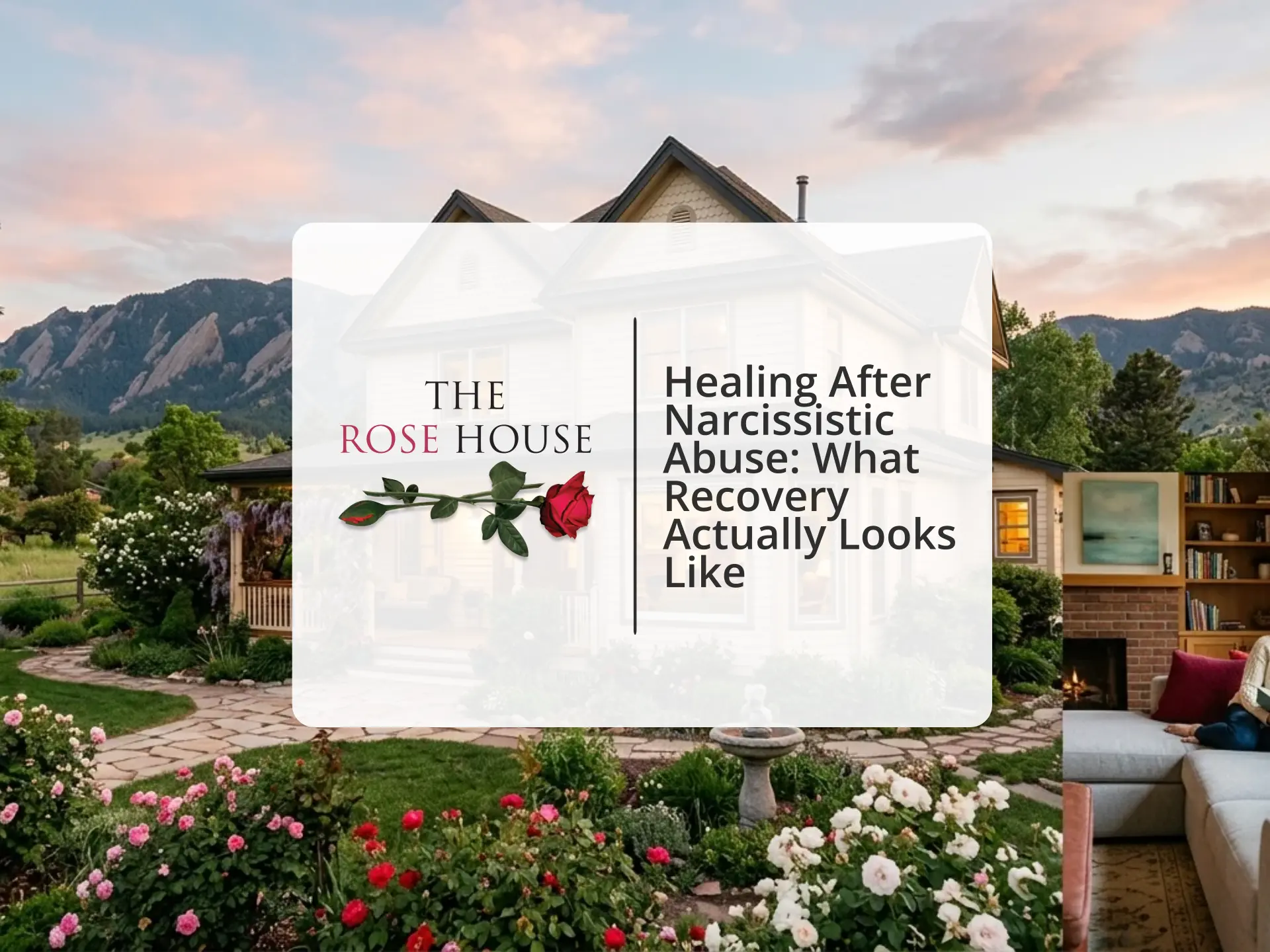 Wide View of Peaceful Boulder County Colorado Countryside at Dusk Representing Safety and New Beginnings | The Rose House