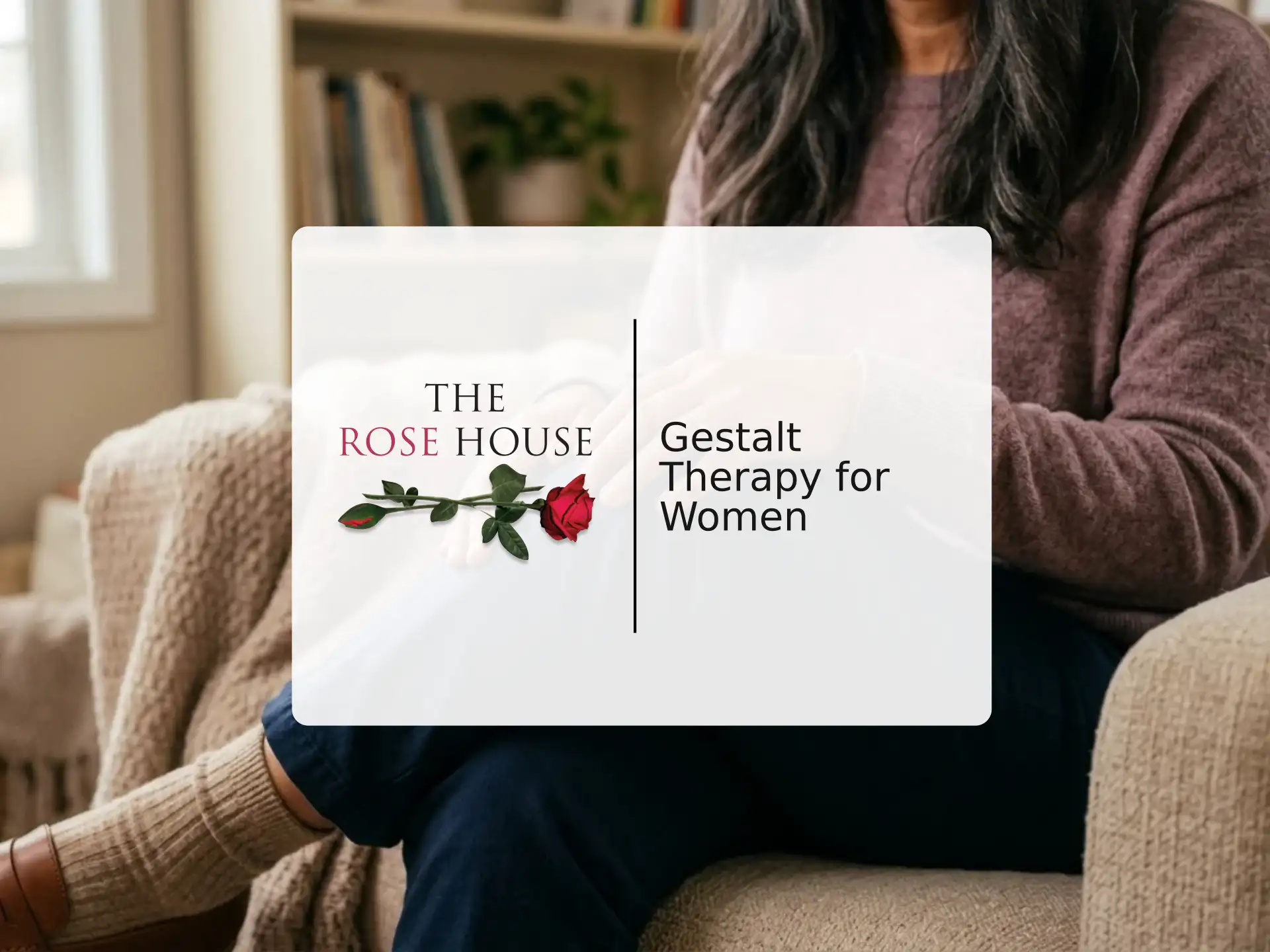Woman's Hands Resting on Her Knees During a Grounding Exercise | The Rose House