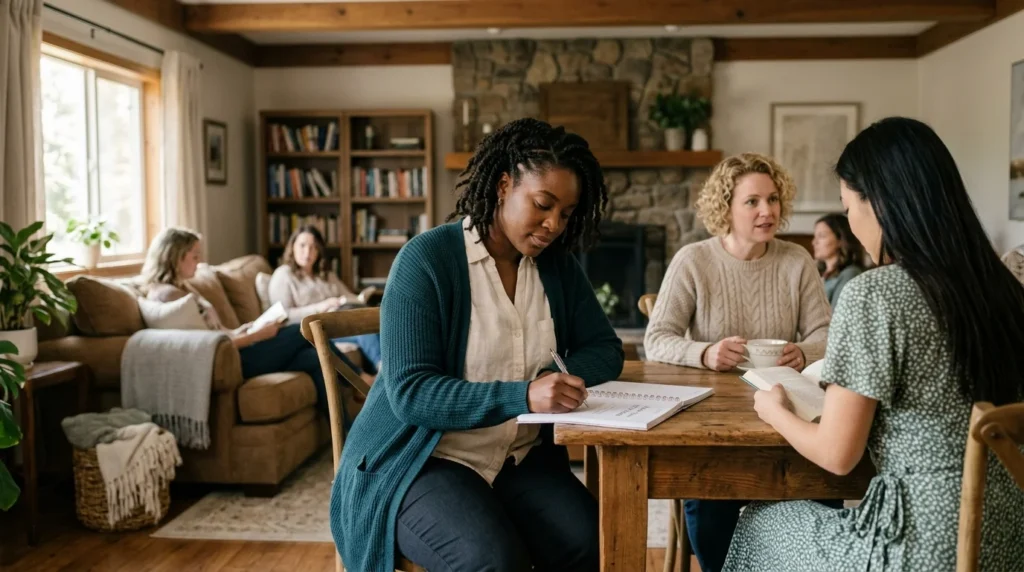 Woman Writing in a Mood Tracking Journal During Residential Bipolar Disorder Treatment | The Rose House